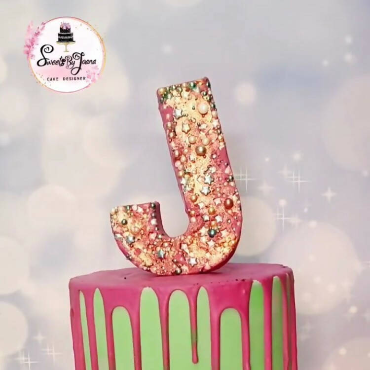 Cake topper letter J
